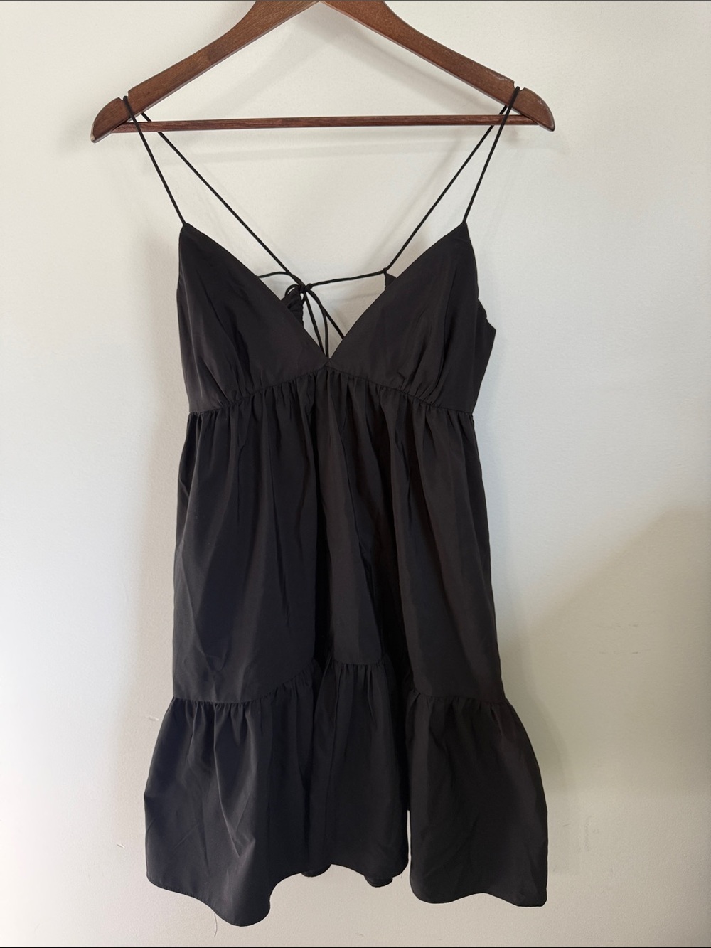 Zara Black Spaghetti Strap Mini Dress